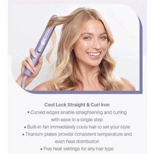 MONAT Limited-Edition Cool Lock Straight and Curl styling tool + Silicone Mat